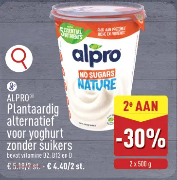 Promotie: Plantaardig alternatief voor yoghurt zonder suikers