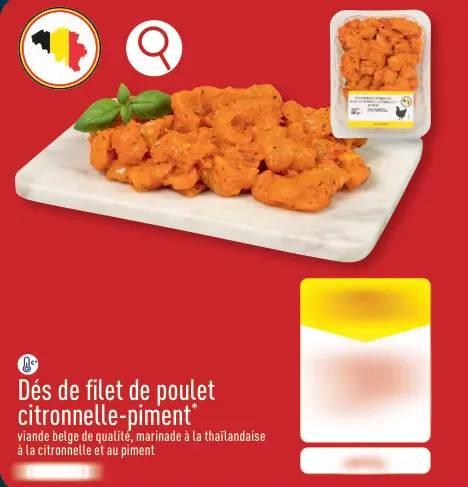 Offre: Dés de filet de poulet citronnelle-piment