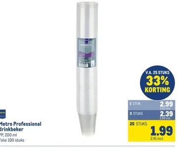 Aanbieding: Metro Professional drinkbeker