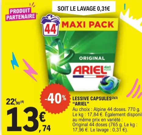 Offre: Lessive capsules