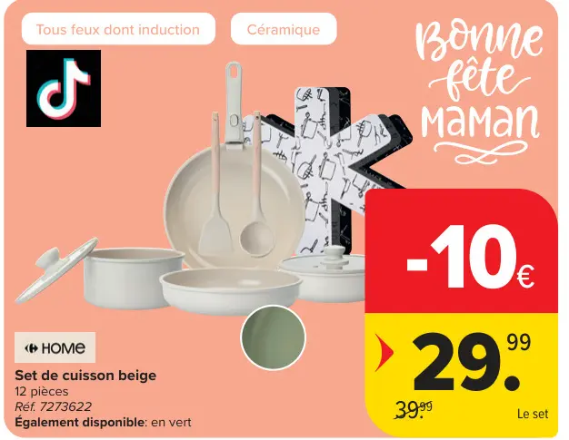 Offre: Set de cuisson beige