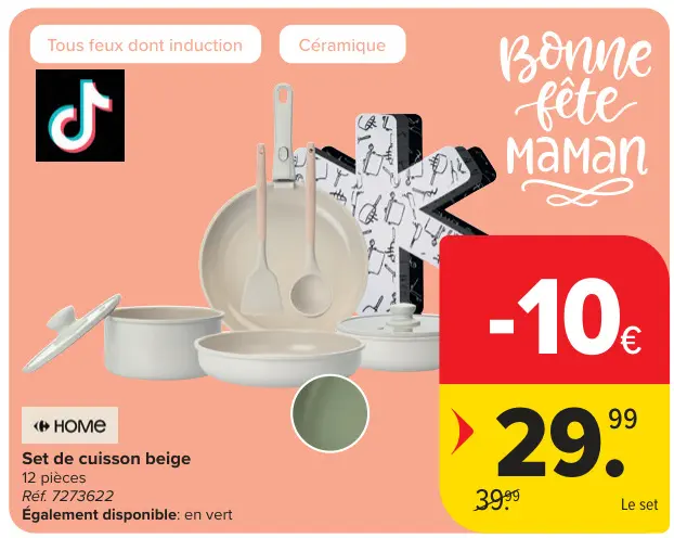 Offre: Set de cuisson beige