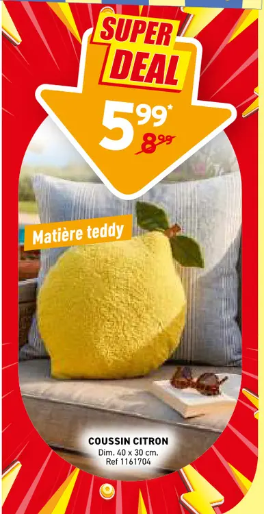 Offre: Coussin citron