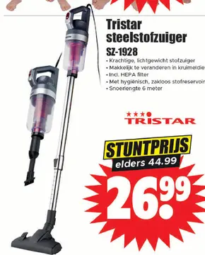 Aanbieding: Tristar steelstofzuiger