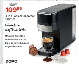 Promotie: 4-in-1 koffiezetapparaat