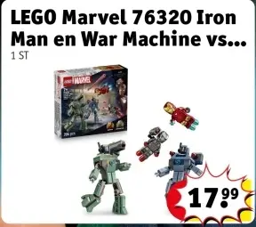 Aanbieding: LEGO Marvel 76320 Iron Man en War Machine vs. Hammer Drones