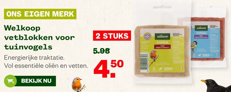 Aanbieding: Vetblokken voor tuinvogels