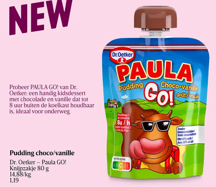 Promotie: Pudding choco/vanille