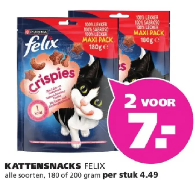 Aanbieding: KATTENSNACKS FELIX Crispies