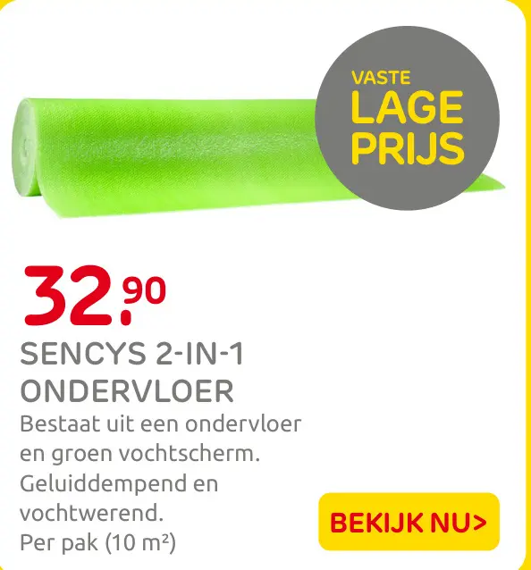 Aanbieding: Sencys 2-in-1 ondervloer