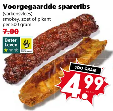 Aanbieding: Voorgegaardde spareribs