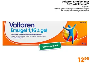 Aanbieding: Emulgel met 1,16% diclofenac