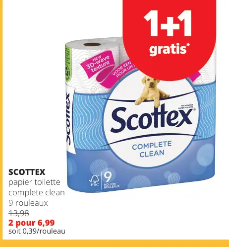 Offre: Papier toilette complete clean
