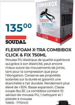 Offre: FLEXIFOAM X-TRA COMBIBOX CLICK & FIX 750ML