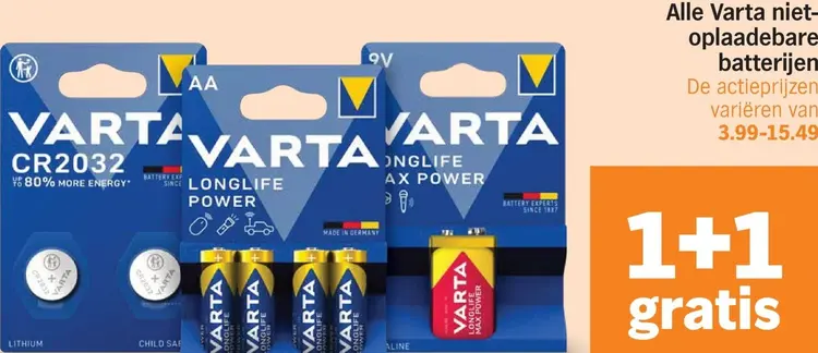 Aanbieding: Niet-oplaadbare batterijen