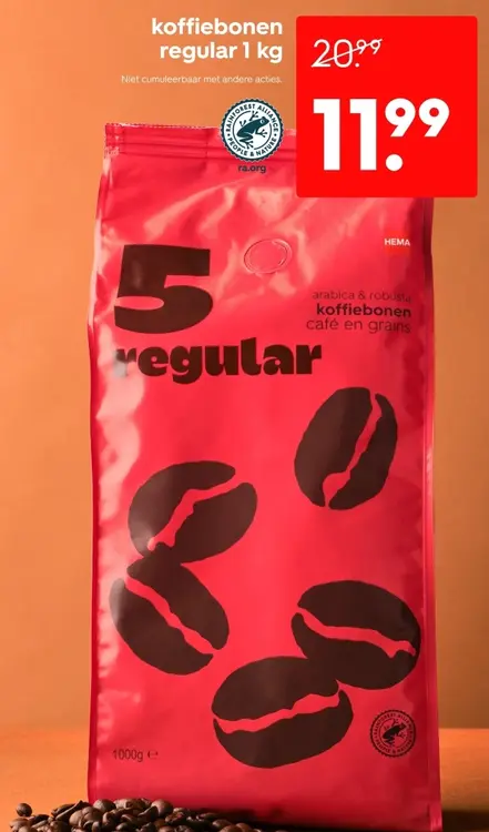 Promotie: koffiebonen regular