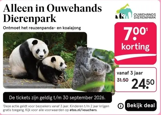 Aanbieding: Ouwehands Dierenpark