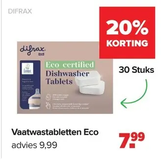 Promotie: Vaatwastabletten Eco