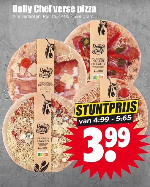 Aanbieding: verse pizza