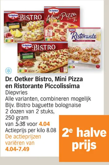 Promotie: Bistro, Mini Pizza en Ristorante Piccolissima
