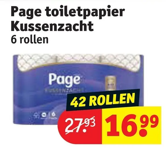 Promotie: Toiletpapier Kussenzacht