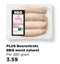 Aanbieding: Boerentrots BBQ worst naturel