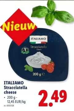 Promotie: Stracciatella cheese