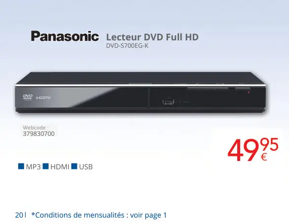 Offre: Lecteur DVD Full HD