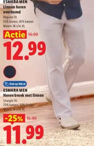 Aanbieding: Heren broek met linnen
