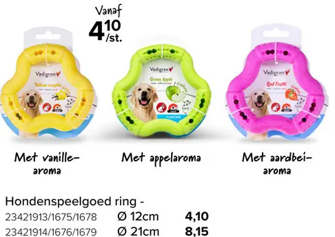 Promotie: Speelgoed hond TPR ring Green Apple 21cm