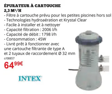 Offre: ÉPURATEUR À CARTOUCHE