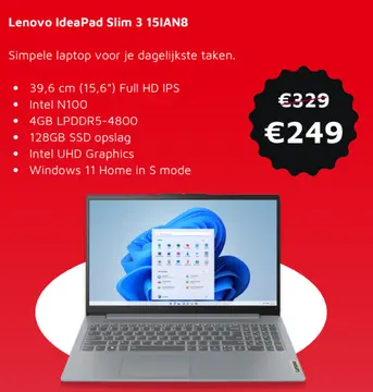 Aanbieding: Lenovo IdeaPad Slim 3 15IAN8