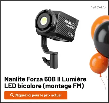 Offre: Nanlite Forza 60B II Lumière LED bicolore