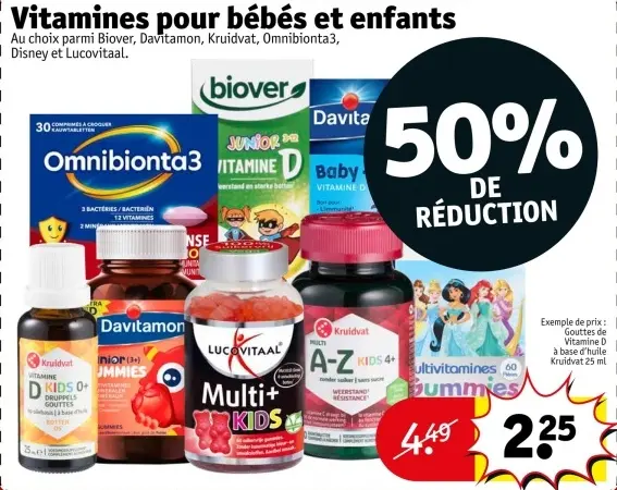 Offre: Vitamines pour bébés et enfants