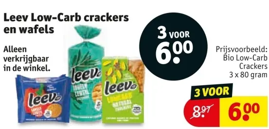 Aanbieding: Low-Carb crackers en wafels