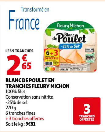 Promotie: Blanc de poulet en tranches