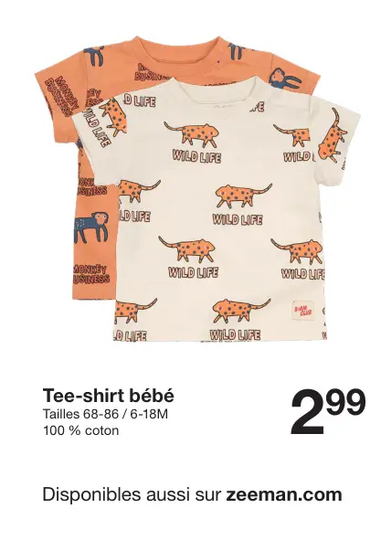 Offre: Tee-shirt bébé