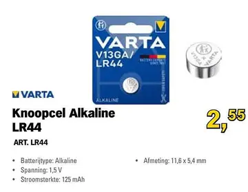 Aanbieding: Knoopcel Alkaline LR44