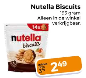 Aanbieding: Nutella Biscuits