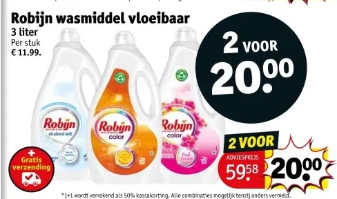 Aanbieding: Robijn wasmiddel vloeibaar