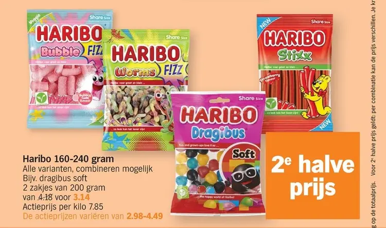 Promotie: Haribo 160-240 gram