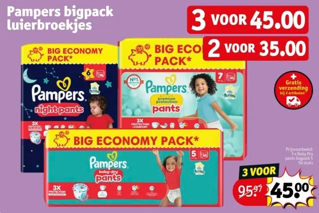Promotie: Pampers bigpack luierbroekjes