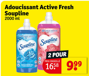 Offre: Adoucissant Active Fresh Soupline