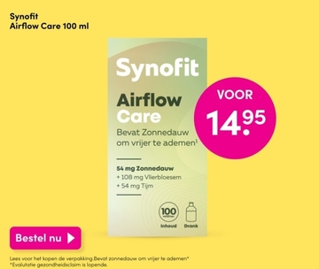 Aanbieding: Synofit Airflow Care 100 milliliter