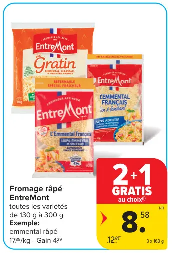 Offre: Fromage râpé