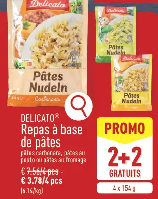 Offre: Repas à base de pâtes
