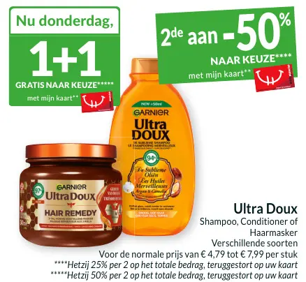 Promotie: Ultra Doux Shampoo, Conditioner of Haarmasker
