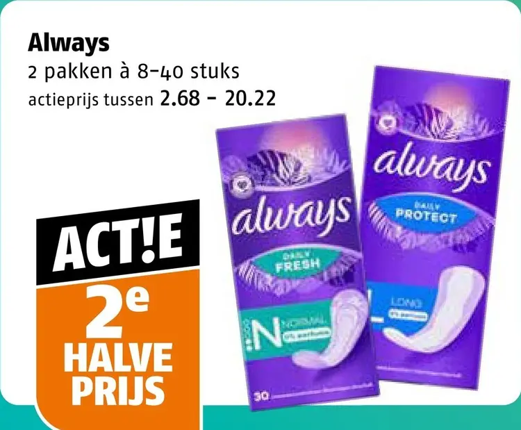 Aanbieding: Maandverband of inlegkruisjes