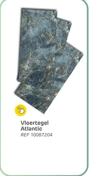 Aanbieding: Wand- en vloertegel atlantic - keramiek - gerectificeerd - blauw - 60x120cm - pakketinhoud 1,44m²