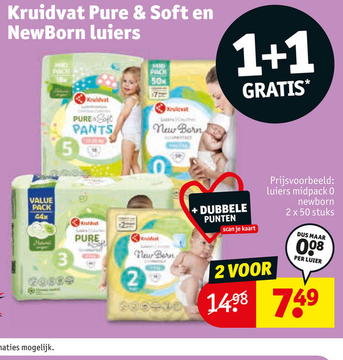 Aanbieding: Kruidvat Pure & Soft en NewBorn luiers